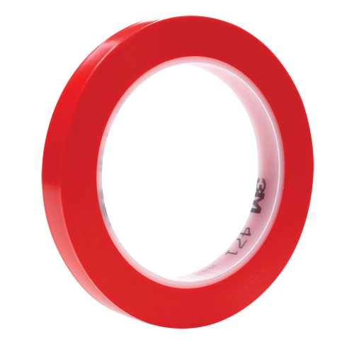 Ruban en vinyle 471, 12 mm (1/2") la x 32,9 m (108') lo, 5,3 mils, Rouge EastCoast Offshore Supplies