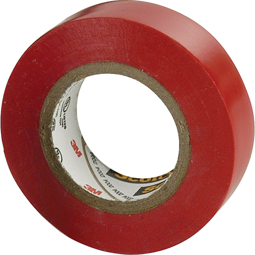 Rubans en vinyle pour codage en couleurs 35 Scotch, 12,7 mm (1/2") x 6,1 m (20'), Rouge, 7 mils EastCoast Offshore Supplies
