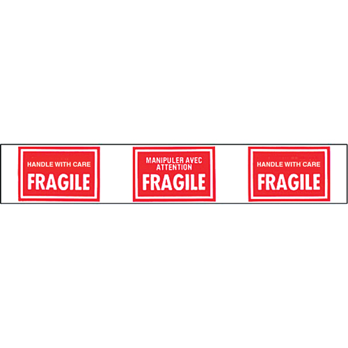 Pre-Printed Message Tapes, 1-7/8" W, White on Red EastCoast Offshore Supplies
