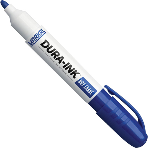 Marqueurs &agrave; essuyage &agrave; sec Dura-Ink, Bleu, Pointe Ronde EastCoast Offshore Supplies