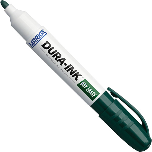 Marqueurs &agrave; essuyage &agrave; sec Dura-Ink, Vert, Pointe Ronde EastCoast Offshore Supplies