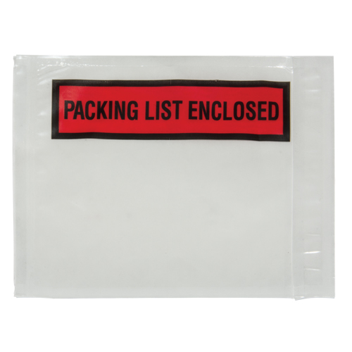Pochette pour bordereau d'exp&eacute;dition, 4-1/2" lo x 5-1/2" la, Style Insertion par l'arri&egrave;re EastCoast Offshore Supplies