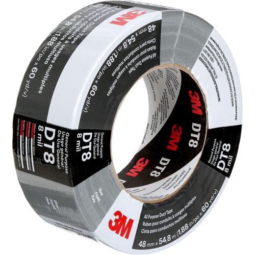DT8 All-Purpose Duct Tape, 8 mils, Silver, 48 mm (2") x 55 m (180') EastCoast Offshore Supplies