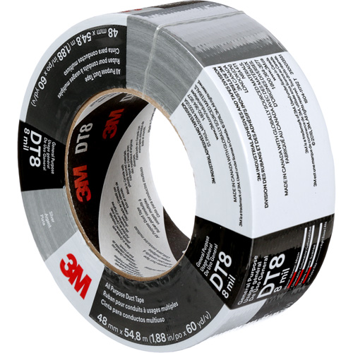 DT8 All-Purpose Duct Tape, 8 mils, Silver, 48 mm (2") x 55 m (180') EastCoast Offshore Supplies