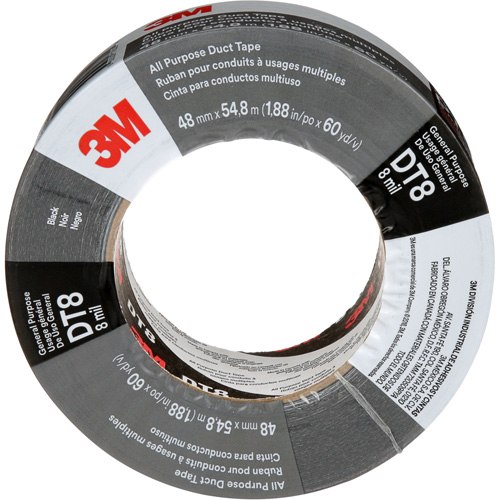 Ruban adh&eacute;sif tout usage DT8, 8 mils, Noir, 48 mm (2") x 55 m (180') EastCoast Offshore Supplies