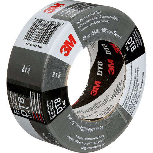 Ruban adh&eacute;sif tout usage DT8, 8 mils, Noir, 48 mm (2") x 55 m (180') EastCoast Offshore Supplies