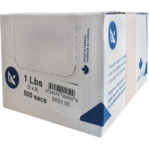 Sacs de la s&eacute;rie SR pour l'emballage alimentaire en vrac, Dessus ouvert, 15" x 6", 0,85 mil EastCoast Offshore Supplies