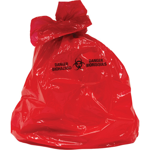 Sacs &agrave; d&eacute;chets, Biorisque, 50" lo x 37" la, 2 mils EastCoast Offshore Supplies