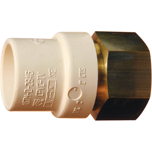 Adaptateur de tuyau filet&eacute;, Noeud x FPT, 1-1/4" dia., Laiton/PVC-C EastCoast Offshore Supplies