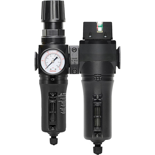 Manual Drain Filter, Regulator & Coalescing Filter with Metal Bowl Modulair 300, 1/4" NPT, 250 PSI, 5.1 fl. oz. Capacity EastCoast Offshore Supplies