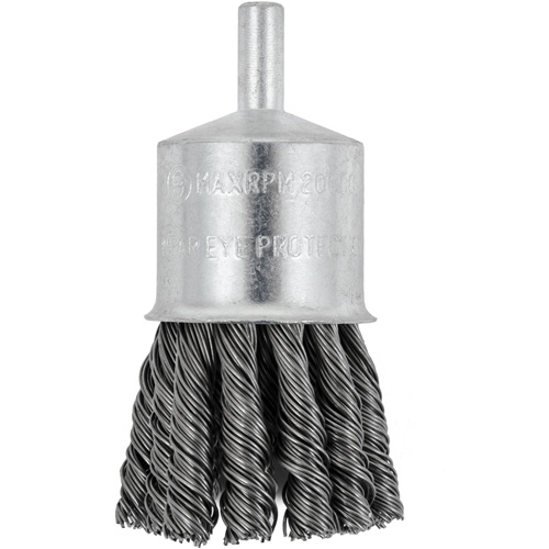 Brosse &agrave; embouts &agrave; fils nou&eacute;s torsad&eacute;s mont&eacute; sur mandrin, 1-1/8" dia. x 1/4" arbre EastCoast Offshore Supplies