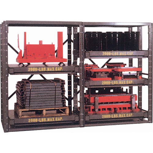 E-Z Glide Shelving, Steel, Roll Out, 2000 lbs. Capacity, 36" W x 84.5" H x 36" D EastCoast Offshore Supplies