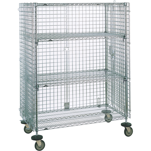 Security Carts, Chrome Plated, 21-1/2" x 68-1/2 x 50-1/2", 500 lbs. Capacity EastCoast Offshore Supplies