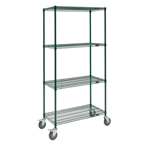 Wire Shelf Cart, Epoxy Finish, 36" x 80" x 18", 800 lbs. Capacity EastCoast Offshore Supplies