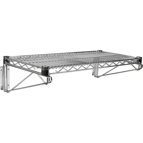 Wall Mount Wire Shelving Kit, Single Bracket, 200 lbs. Capacity, 14" D EastCoast Offshore Supplies