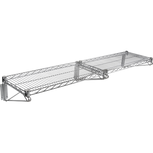 Wall Mount Wire Shelving Kit, Double Bracket, 200 lbs. Capacity, 14" D EastCoast Offshore Supplies