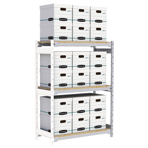 &eacute;tag&egrave;re-classeur de grande largeur, Acier, 3 Tablettes, 42" la x 18" p x 60" h, Ensemble Ajout EastCoast Offshore Supplies