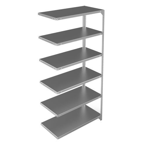 Shelving Unit, Galvanized Steel, Slotted Angle, 400 lbs. Capacity, 36" W x 72" H x 18" D EastCoast Offshore Supplies