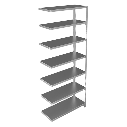 Shelving Unit, Galvanized Steel, Slotted Angle, 400 lbs. Capacity, 36" W x 84" H x 15" D EastCoast Offshore Supplies