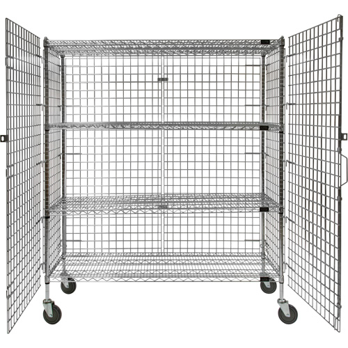 Security Cart, Chrome Plated, 60" x 69" x 24", 500 lbs. Capacity EastCoast Offshore Supplies