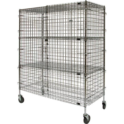 Security Cart, Chrome Plated, 60" x 69" x 24", 500 lbs. Capacity EastCoast Offshore Supplies