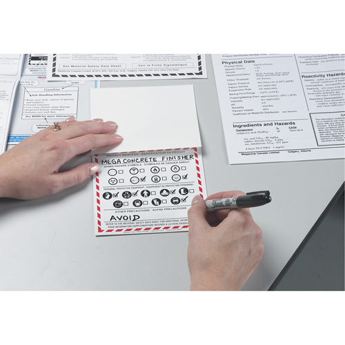 &eacute;tiquettes SIMDUT fabriqu&eacute;es sur place, Vinyle, Feuille, 6" lo x 3" la EastCoast Offshore Supplies