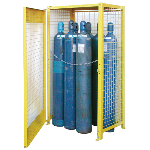 Armoires pour cylindres &agrave; gaz, nbre de bouteilles: 10, 44" , 30" , 74" , Jaune EastCoast Offshore Supplies