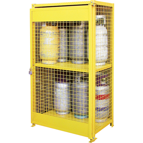 Gas Cylinder Cabinets, 12 Cylinder Capacity, 44" W x 30" D x 74" H, Yellow EastCoast Offshore Supplies
