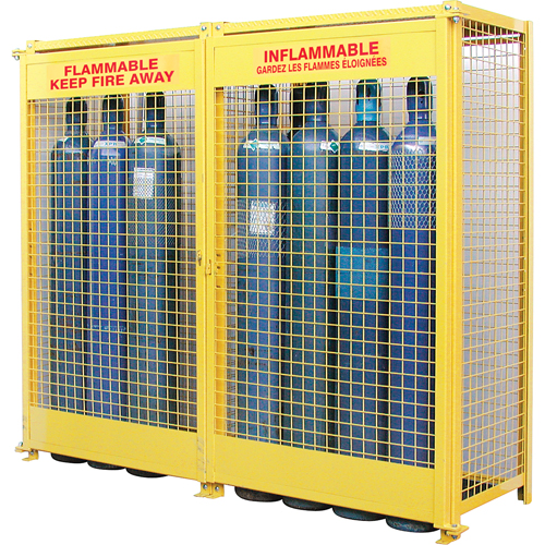 Armoires pour cylindres &agrave; gaz, nbre de bouteilles: 20, 88" , 30" , 74" , Jaune EastCoast Offshore Supplies