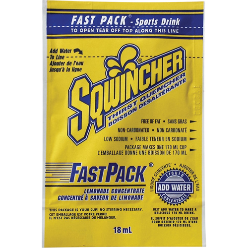 Sqwincher&reg; Rehydration Drink Fast Pack&reg;, Single Serve, Lemonade EastCoast Offshore Supplies