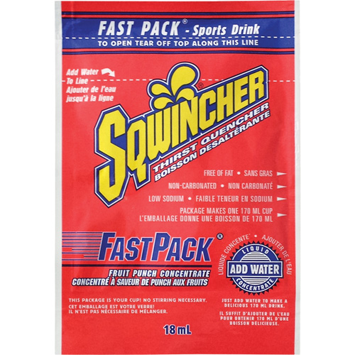 Sqwincher&reg; Rehydration Drink Fast Pack&reg;, Single Serve, Fruit Punch EastCoast Offshore Supplies