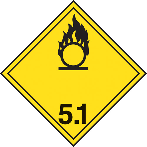 TDG Shipping Labels, Class 5.1, Oxidizing Substances, Paper EastCoast Offshore Supplies