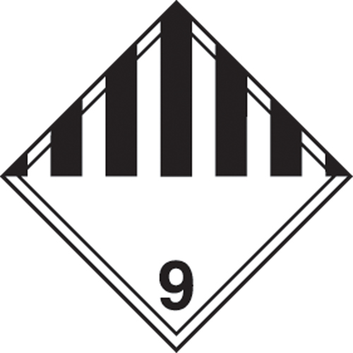 TDG Shipping Labels, Class 9, Miscellaneous Dangerous Goods, Vinyl EastCoast Offshore Supplies