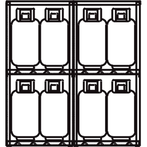Armoires en aluminium pour bouteilles GPL, nbre de bouteilles: 16, 60" , 32" , 65" , Argent EastCoast Offshore Supplies