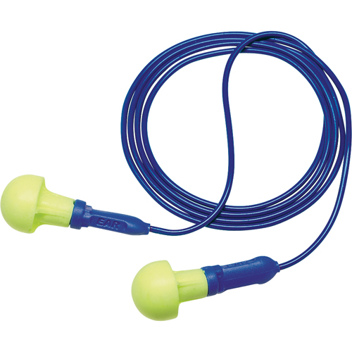 Bouchons d'oreilles d&eacute;tectables E-A-R Push-ins, Avec cordon, Taille unique, Vrac - Sac en poly, NRR dB NRR 28 dB EastCoast Offshore Supplies