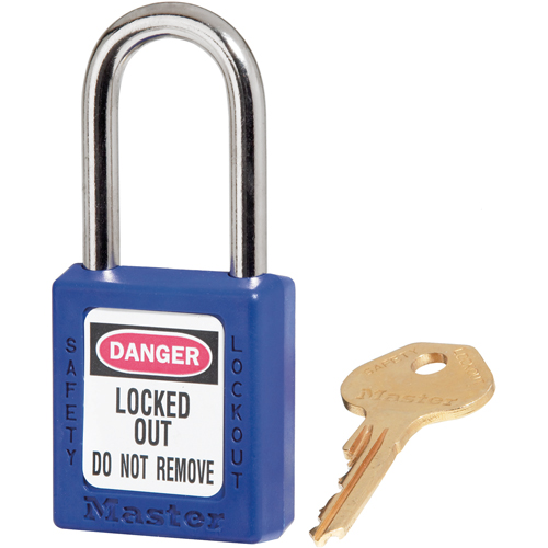 Cadenas de s&eacute;curit&eacute; Zenex 410, Bleu, Cl&eacute;s diff&eacute;rentes, Thermoplastique, Largeur de 1-1/2" EastCoast Offshore Supplies