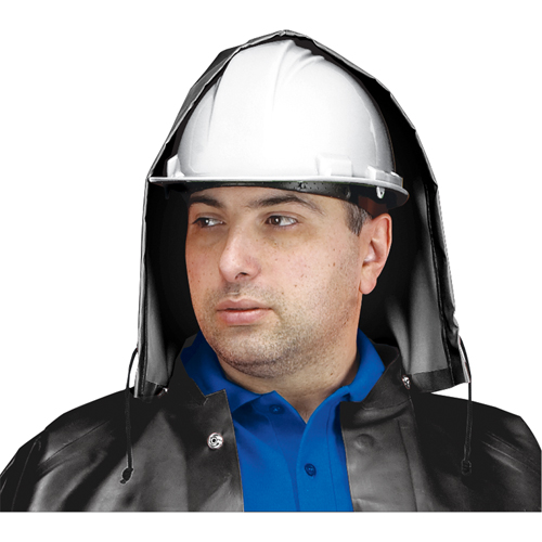SBR Vulcan Rain Hood, One Size, Black, Rubber EastCoast Offshore Supplies