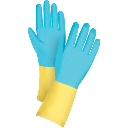 Premium Dipped Chemical-Resistant Gloves, Size Small/7, 12" L, Neoprene/Rubber Latex, Cotton/Flock-Lined Inner Lining, 20-mil EastCoast Offshore Supplies