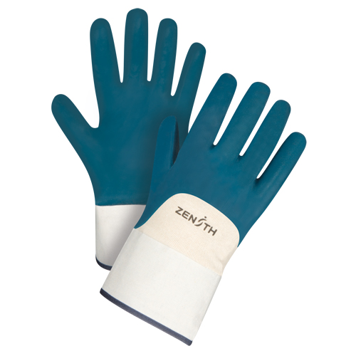 Gants &agrave; poignet de s&eacute;curit&eacute; de poids lourd, 10/T-Grand, R&ecirc;vetement Nitrile, Enveloppe en Coton EastCoast Offshore Supplies
