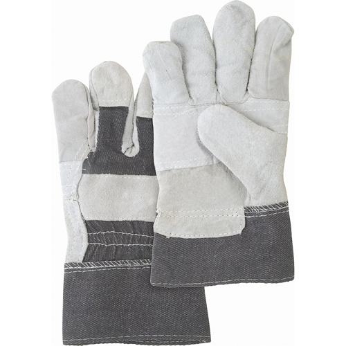 Gants d'ajusteur &agrave; paume renforc&eacute;e d'usage standard, Grand, Paume en Cuir de vache refendu, Doublure en Coton EastCoast Offshore Supplies