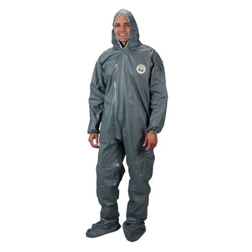 2.0 Mil CRFR Hooded Coveralls, Small, Grey, FR Treated Fabric EastCoast Offshore Supplies