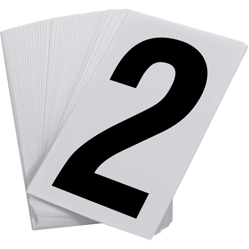 Pressure Sensitive Numbering, 2, 3-1/2" H, Black on White EastCoast Offshore Supplies