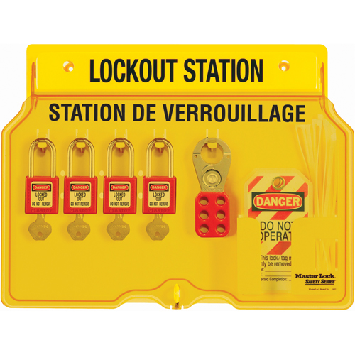 Lockout Station, Thermoplastic Padlocks, 4 Padlock Capacity, Padlocks Included EastCoast Offshore Supplies