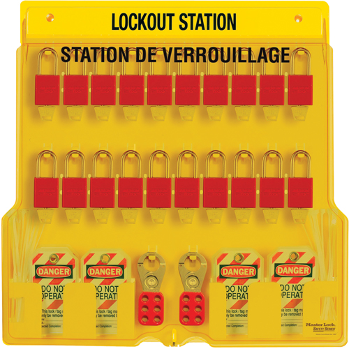 Lockout Station, Thermoplastic Padlocks, 20 Padlock Capacity, Padlocks Included EastCoast Offshore Supplies