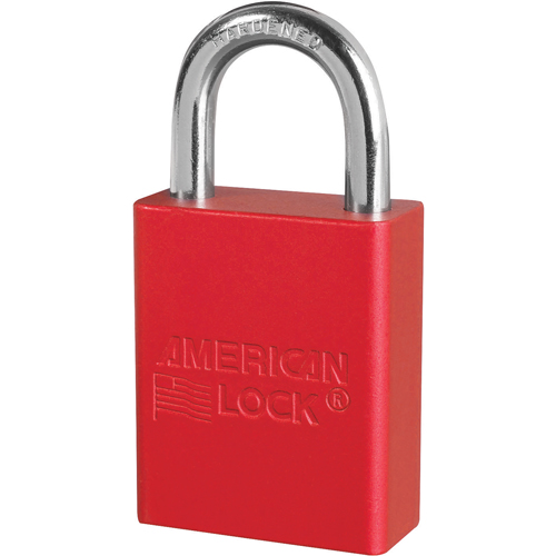 Cadenas de s&eacute;curit&eacute; American Lock, Rouge, Cl&eacute;s identiques, Aluminium, Largeur de 1-1/2" EastCoast Offshore Supplies