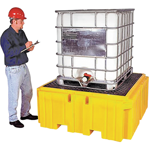 GRV Spill Pallet Plus sans drain, Capacit&eacute; de d&eacute;versement 365 gal. US, 62" x 62" x 28" EastCoast Offshore Supplies