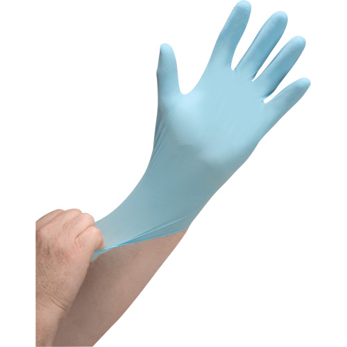 Gants jetables de calibre m&eacute;dical r&eacute;sistants &agrave; la perforation, Moyen, Nitrile, 4,5 mils, Sans poudre, Bleu, Classe 2 EastCoast Offshore Supplies