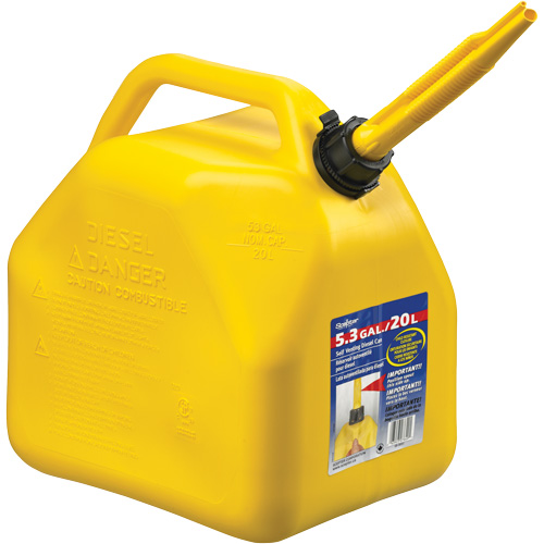 Jerricans, 5,3 gal. US/20,06 L, Jaune, Conformes aux normes CSA/ULC EastCoast Offshore Supplies