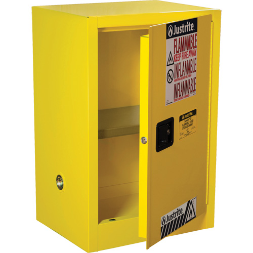 Sure-Grip&reg; EX Compac Flammable Safety Cabinet, 12 gal., 1 Door, 23.25" W x 35" H x 18" D EastCoast Offshore Supplies