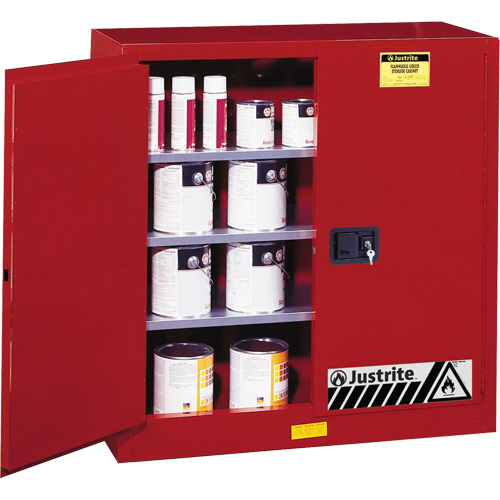 Sure-Grip&reg; EX Combustibles Safety Cabinet for Paint and Ink, 40 gal., 3 Shelves EastCoast Offshore Supplies
